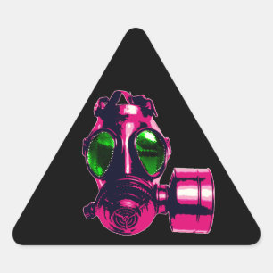 Gasmaske Dreieckiger Aufkleber
