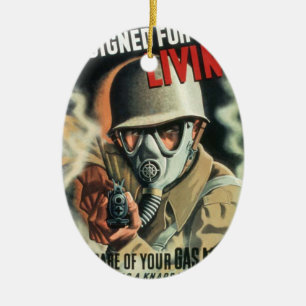 Gasmaske Keramikornament