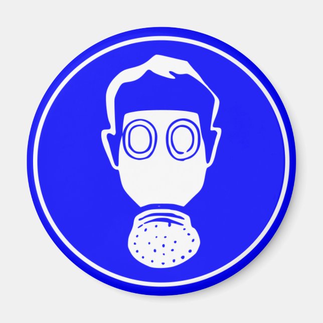 Gasmaske Magnet (Vorne)
