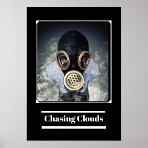Gasmaske Man Vape Premium Poster