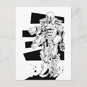 Gasmaske Postkarte