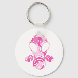 Gasmaske-Rosa-Camouflage Schlüsselanhänger