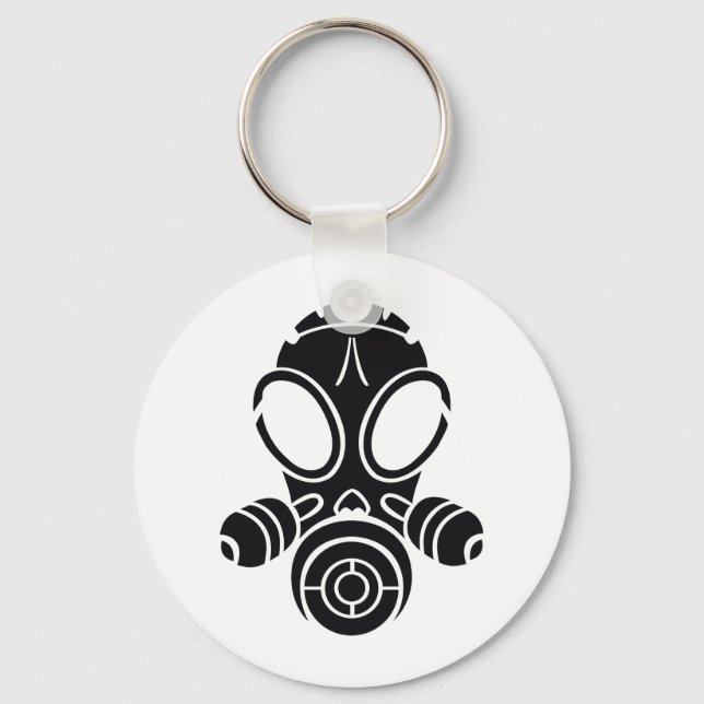 Gasmaske schwarz schlüsselanhänger (Vorderseite)