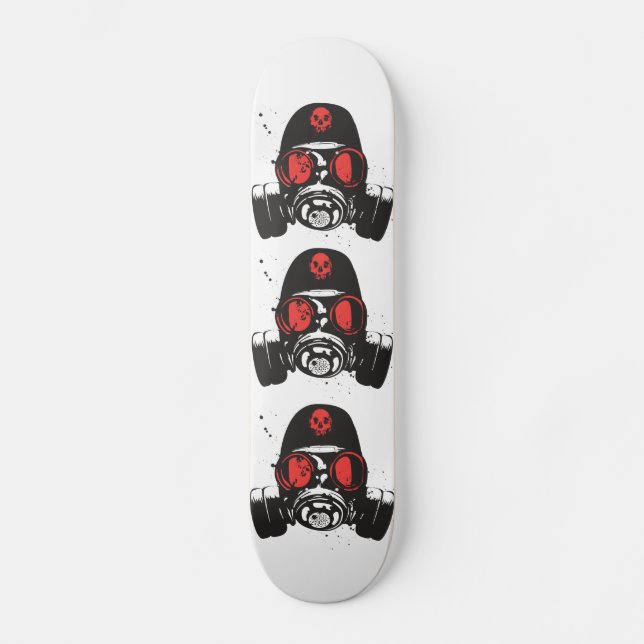 Gasmaske Skateboard (Vorderseite)