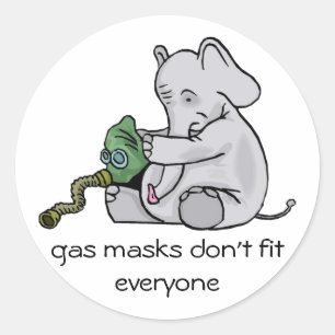 Gasmasken funktionieren nicht für Sticker für Elef