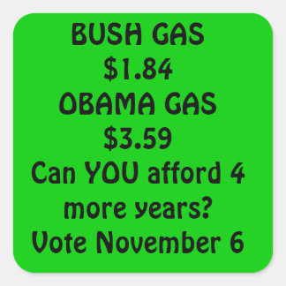 Gasobama Quadratischer Aufkleber