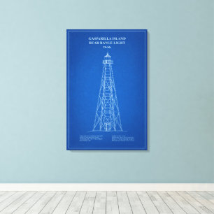 Gasparilla Island Rear Range Light - Florida - AD Leinwanddruck