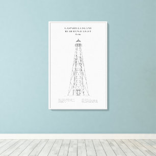 Gasparilla Island Rear Range Light - Florida - BD Leinwanddruck