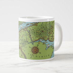 Gaspe Peninsula, Kanada Karte Jumbo-Tasse
