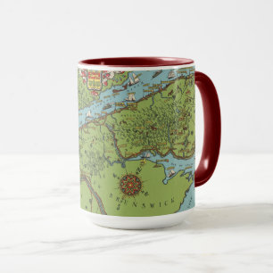 Gaspe Peninsula, Kanada Karte Tasse