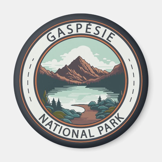 Gaspésie National Park Canada Abzeichen Magnet (Vorne)