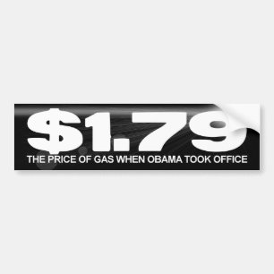 Gaspreise - $1,79 - als Obama Amt übernahm Autoaufkleber