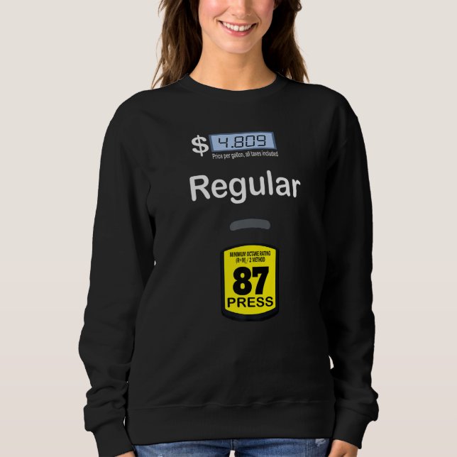 Gaspumpe bleifreies normales Kraftstoffkostüm Sweatshirt (Vorderseite)