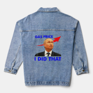 Gaspumpe Gaspreise ich tat, dass lustige Meme T -  Jeansjacke