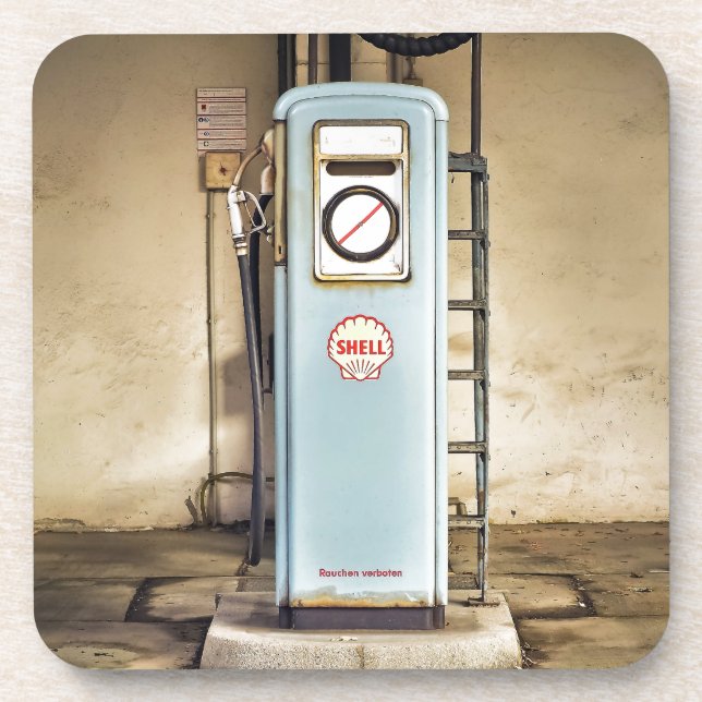 Gaspumpe Getränkeuntersetzer (Vorderseite)