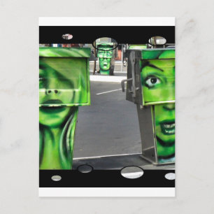 Gaspumpen Postkarte