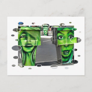 Gaspumpen Postkarte