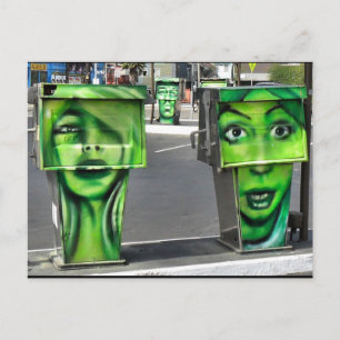 Gaspumpen Postkarte
