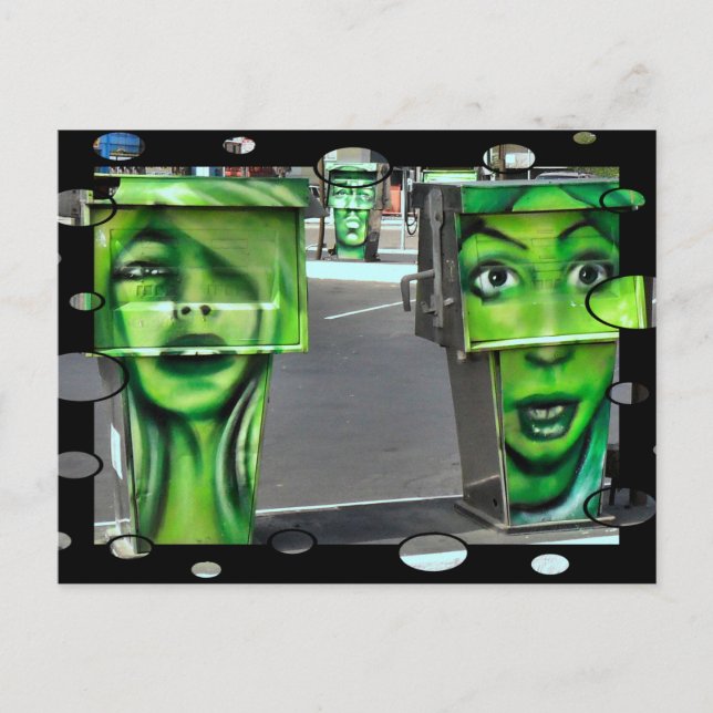 Gaspumpen Postkarte (Vorderseite)