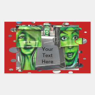 Gaspumpen Rechteckiger Aufkleber