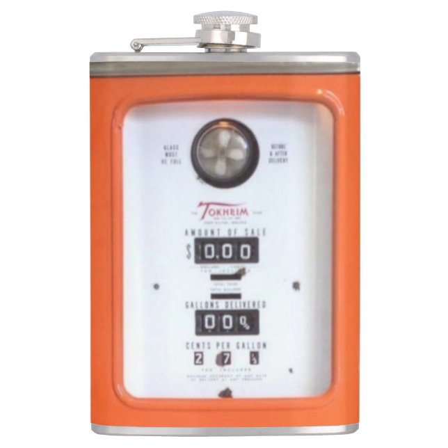  Gaspumpenflasche Flachmann (Vorderseite)