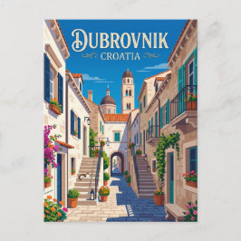 Gasse in der Altstadt von Dubrovnik, Kroatien Postkarte