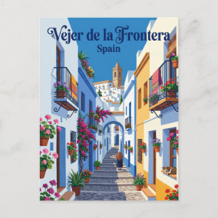 Gasse in Vejer de la Frontera Spanien Postkarte
