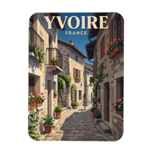 Gasse in Yvoire Frankreich Magnet