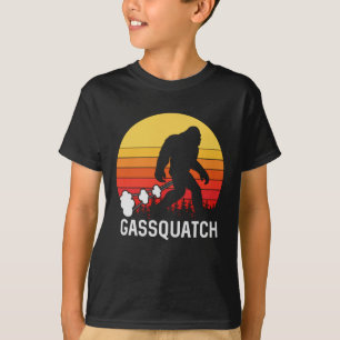 GASSQUATCH Bigfoot Retro Furz Design T-Shirt
