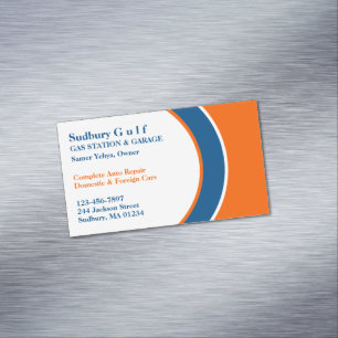Gasstation Magnetische Visitenkarte