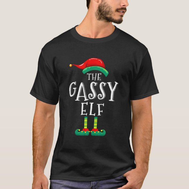 Gassy Elf Matching Family Group Weihnachts-Party P T-Shirt (Vorderseite)