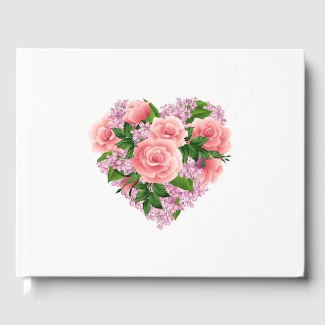 Gast Book-Floral Heart Gästebuch (Vorderseite)
