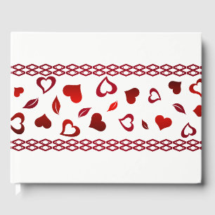 Gast Book-Red Hearts Gästebuch