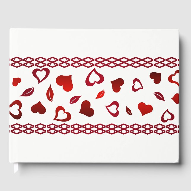 Gast Book-Red Hearts Gästebuch (Vorderseite)