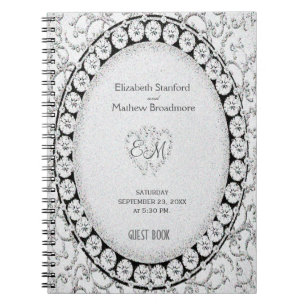 Gast-Buch des Diamant-Glitzer-  Notizblock