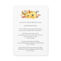 Gast-Informationskarten für Wasserfarben