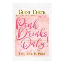 Gast Karo erhalten rosa Getränke Preppy Feminine