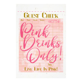 Gast Karo erhalten rosa Getränke Preppy Feminine Fotodruck