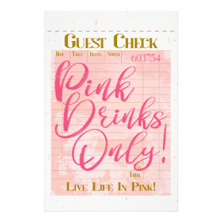 Gast Karo erhalten rosa Getränke Preppy Feminine Fotodruck