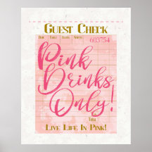 Gast Karo erhalten rosa Getränke Preppy Feminine