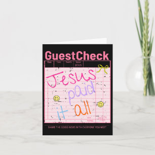 Gast Karo Jesus bezahlt es alles Christliche Osten Karte