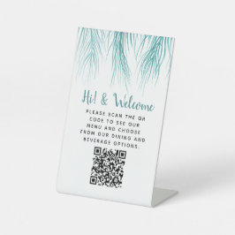 Gast-kontaktlose QR-Code-Menüpalette Sockelschild