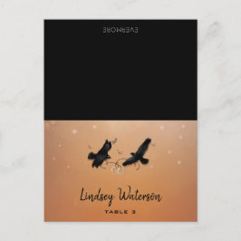 Gast Name gedruckte Table Card Ravens Halloween Postkarte