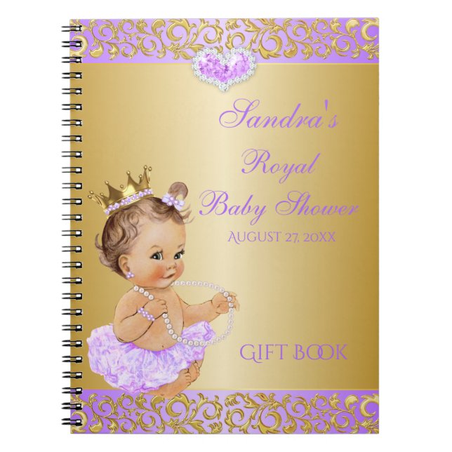 Gast Prinzessin-Lilac Lavender Gold Gift Notizblock (Vorderseite)