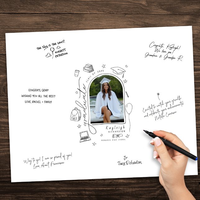 Gast-Signature-Plakat für benutzerdefinierte Gradu Fotodruck (Von Creator hochgeladen)