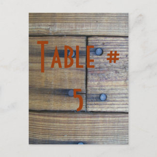 Gast-Tischnummer Postkarte