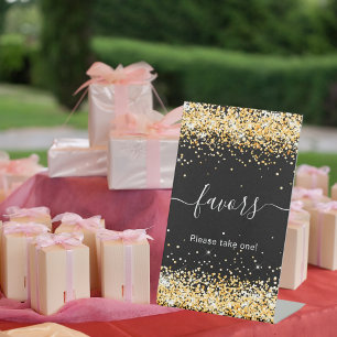 Gast von Black Gold Confetti Sockelschild