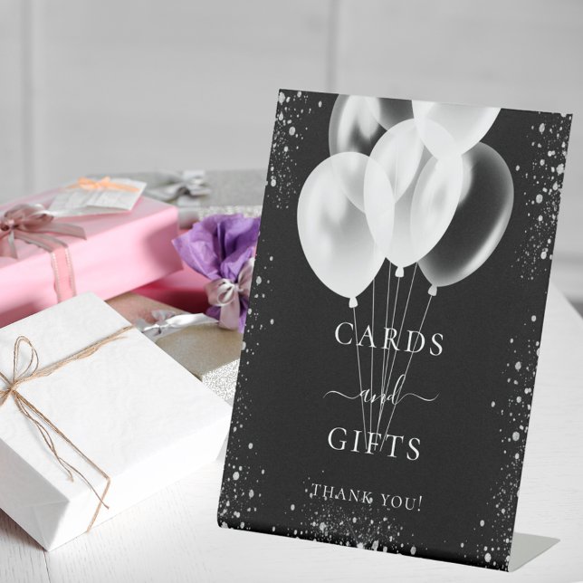 Gast von Black Silber Glitzer Balloons Sockelschild (Von Creator hochgeladen)