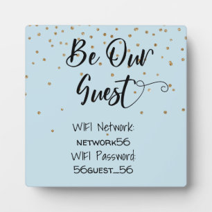Gast-WIFI Informationen Passwort Hochzeit Fotoplatte