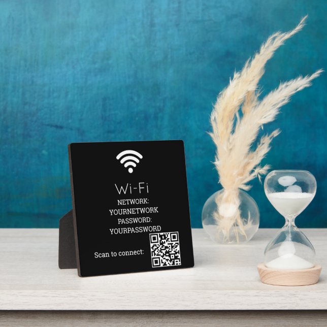 Gäst-WLAN-QR-Code-Schild | WLAN | Fitnessstudio /  Fotoplatte (InSitu)